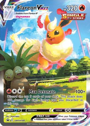 Flareon VMAX SWSH180 - Holofoil SWSH Sword & Shield Promo Cards - Promo