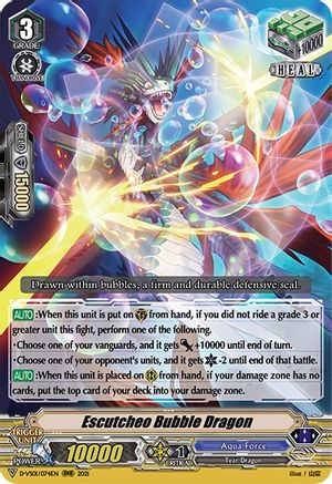 Escutcheo Bubble Dragon (D-VS01/074EN) - D-VS01: V Clan Collection Vol.1