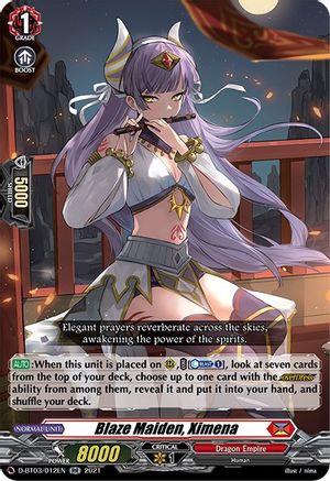 Blaze Maiden, Ximena (D-BT03/012EN) - D-BT03: Advance of Intertwined Stars