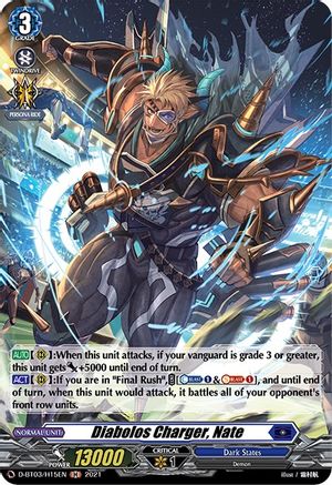 Diabolos Charger, Nate (Holo) (D-BT03/H15EN) - D-BT03: Advance of Intertwined Stars
