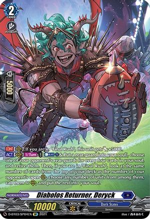 Diabolos Returner, Deryck (SP) (D-BT03/SP04EN) - D-BT03: Advance of Intertwined Stars