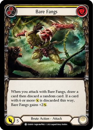 Bare Fangs (Yellow) (EVR009) - Everfest 1st Edition Rainbow Foil