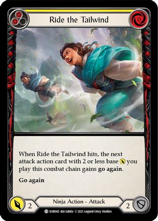 Ride the Tailwind (Yellow) (EVR045) - Everfest 1st Edition Rainbow Foil