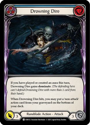Drowning Dire (Blue) (EVR112) - Everfest 1st Edition