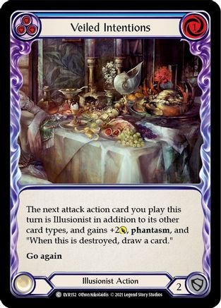 Veiled Intentions (Blue) (EVR152) - Everfest 1st Edition Rainbow Foil