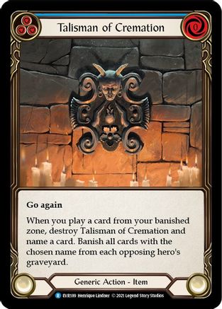Talisman of Cremation (EVR189) - Everfest 1st Edition Cold Foil