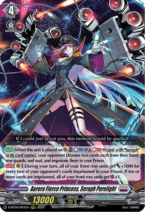 Aurora Fierce Princess, Seraph Purelight (D-BT04/007EN) - D-BT04: Awakening of Chakrabarthi