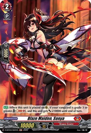 Blaze Maiden, Sonya (Holo) (D-BT04/H07EN) - D-BT04: Awakening of Chakrabarthi