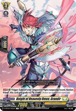 Knight of Heavenly Omen, Grandir (D-BT04/105EN) - D-BT04: Awakening of Chakrabarthi