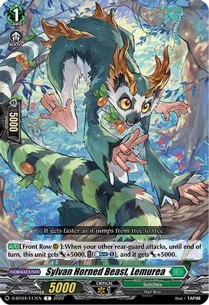 Sylvan Horned Beast, Lemurea (D-BT04/117EN) - D-BT04: Awakening of Chakrabarthi