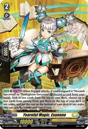 Yearnful Magic, Esunono (Holo) (D-BT04/H38EN) - D-BT04: Awakening of Chakrabarthi