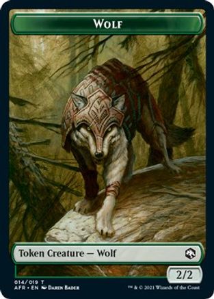 Wolf (014) // Clue (016) Double-Sided Token (Challenger 2022) (UMP-14 // 16) - Unique and Miscellaneous Promos