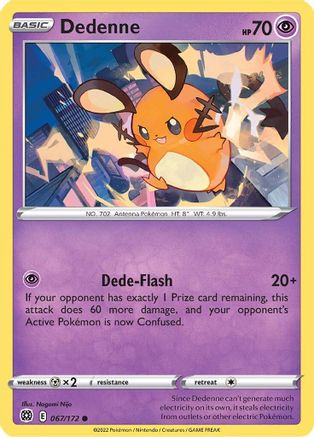 Dedenne 067/172 - Reverse Holofoil SWSH09 Brilliant Stars - Common