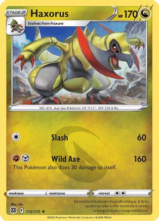Haxorus 112/172 SWSH09 Brilliant Stars - Rare