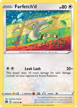 Farfetch'd 115/172 - Reverse Holofoil SWSH09 Brilliant Stars - Common