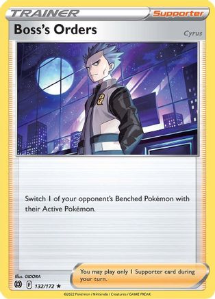 Boss's Orders 132/172 - Reverse Holofoil SWSH09 Brilliant Stars - Holo Rare