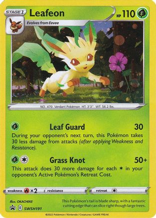 Leafeon SWSH191 - Holofoil SWSH Sword & Shield Promo Cards - Promo