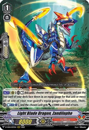 Light Blade Dragon, Zandilopho (D-VS04/033EN) - D-VS04: V Clan Collection Vol.4