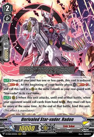Unrivaled Star-vader, Radon (D-VS04/044EN) - D-VS04: V Clan Collection Vol.4