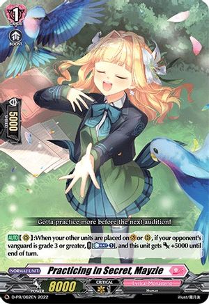 Practicing in Secret, Mayzie (D-PR/062EN) - D Promo Cards