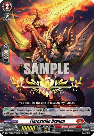 Flarestrike Dragon (Hot Stamped) (BSF2022/VGD02EN 2022) - Bushiroad Event Cards