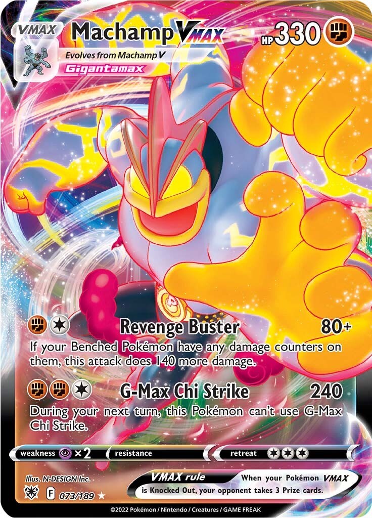 Machamp VMAX 073/189 - Holofoil SWSH10 Astral Radiance - Ultra Rare
