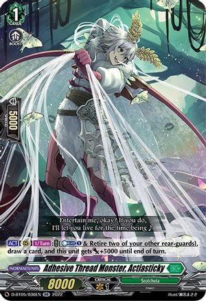 Adhesive Thread Monster, Actiasticky (D-BT05/036EN) - D-BT05: Triumphant Return of the Brave Heroes