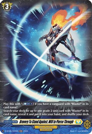 Bravery To Stand Against, Will to Pierce Through (Holo) (D-BT05/H33EN) - Triumphant Return of the Brave Heroes