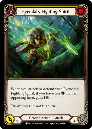 Fyendal's Fighting Spirit (Yellow) (UPR195) - Uprising Rainbow Foil