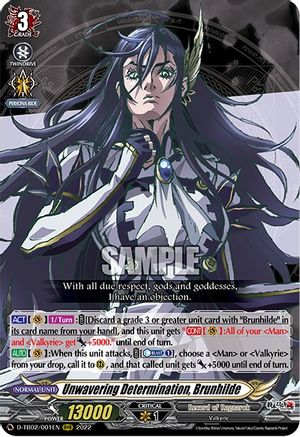 Unwavering Determination, Brunhilde (D-TB02/001EN) - D-TB02: Record of Ragnarok