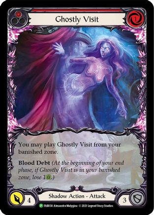 Ghostly Visit (Red) - FAB038 (FAB038) - Flesh and Blood: Promo Cards Rainbow Foil