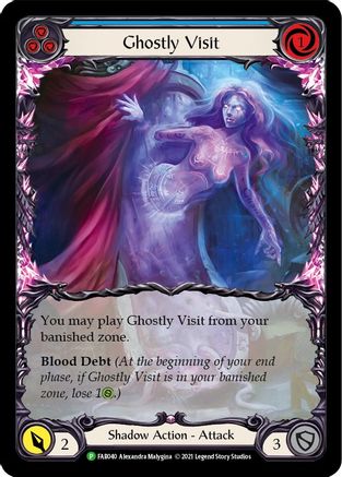 Ghostly Visit (Blue) - FAB040 (FAB040) - Flesh and Blood: Promo Cards Rainbow Foil