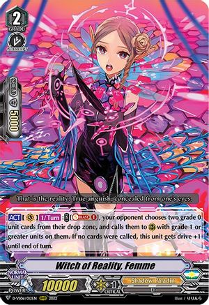 Witch of Reality, Femme (D-VS06/012EN) - D-VS06: V Clan Collection Vol.6