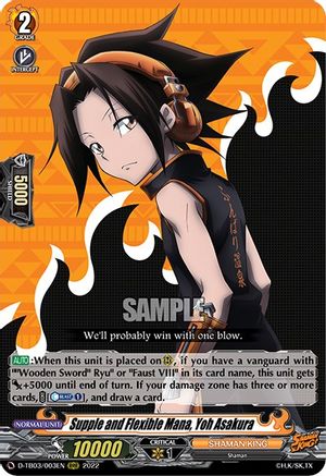 Supple and Flexible Mana, Yoh Asakura (D-TB03/003EN) - D-TB03: Shaman King