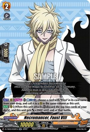 Necromancer, Faust VIII (D-TB03/032EN) - D-TB03: Shaman King