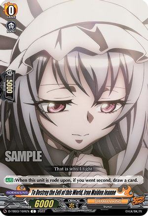 To Destroy the Evil of this World, Iron Maiden Jeanne (D-TB03/104EN) - D-TB03: Shaman King