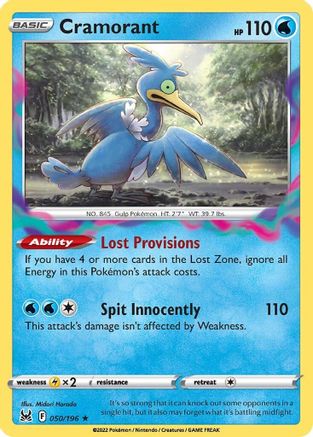 Cramorant 050/196 SWSH11 Lost Origin - Rare