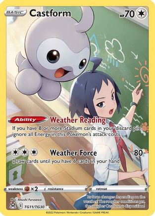 Castform TG11/TG30 - Holofoil SWSH11 Lost Origin Trainer Gallery - Ultra Rare