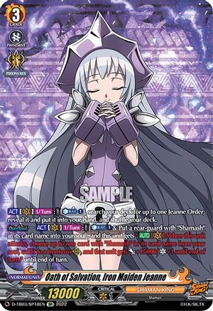 Oath of Salvation, Iron Maiden Jeanne (SP) (D-TB03/SP18EN) - D-TB03: Shaman King