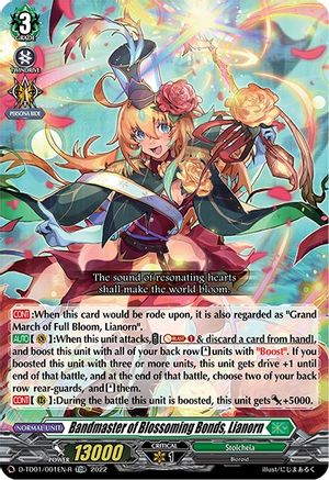 Bandmaster of Blossoming Bonds, Lianorn (Foil) (D-TD01/001EN-R) - D-TD01: Urara Haneyama -Bandmaster of Blossoming Bonds-