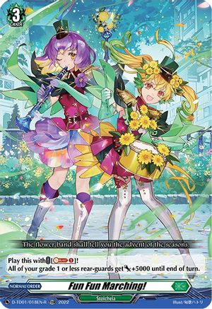 Fun Fun Marching! (Foil) (D-TD01/018EN-R) - D-TD01: Urara Haneyama -Bandmaster of Blossoming Bonds-
