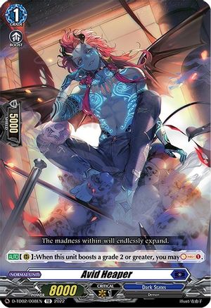 Avid Heaper (D-TD02/008EN) - D-TD02: Michiru Hazama -Demonic Jewel Dragon of the Four Flames-