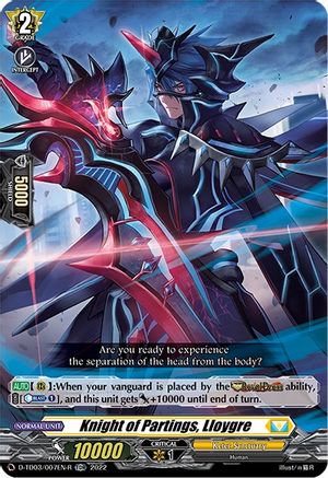 Knight of Partings, Lloygre (Foil) (D-TD03/007EN-R) - D-TD03: Raika Koshiba -Skyfall Executors-
