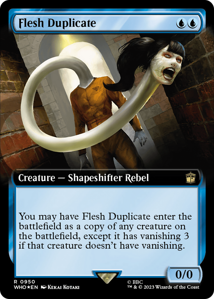 Flesh Duplicate (Extended Art) (Surge Foil) (WHO-950) - Doctor Who: (Extended Art) Foil