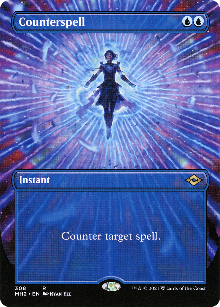 Counterspell (Borderless) (MH2-308) - Modern Horizons 2 (Borderless) Foil
