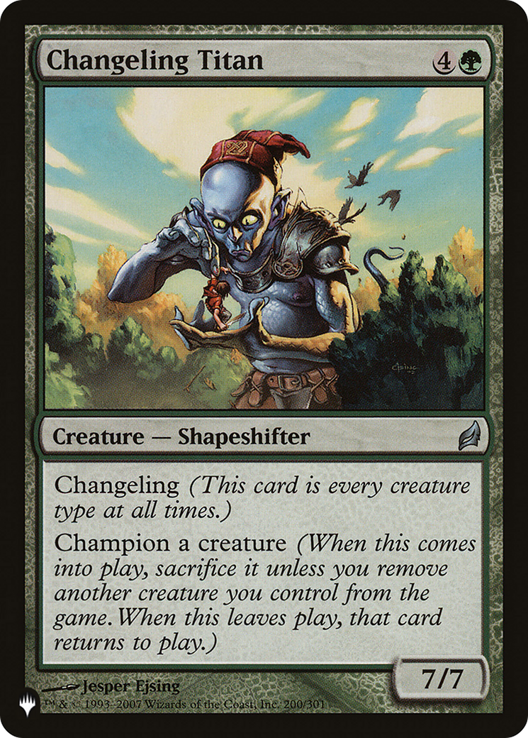 Changeling Titan (LIST-200/301) - The List