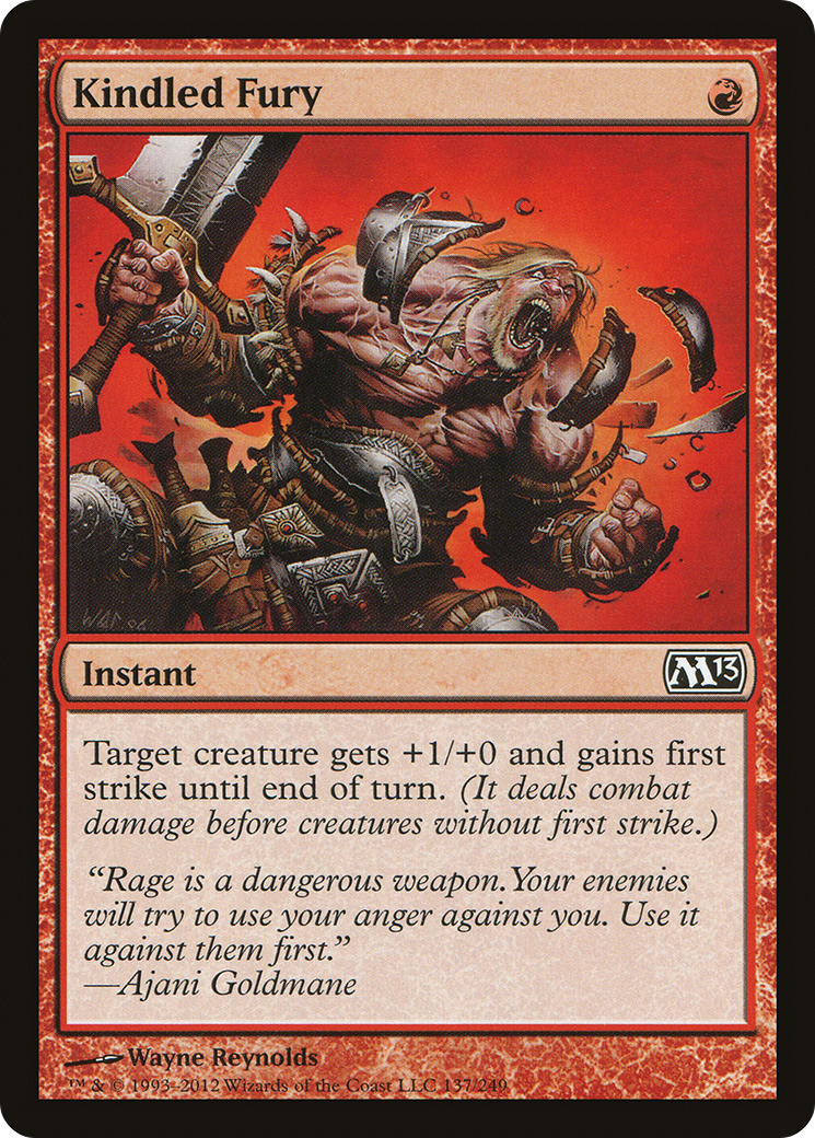Kindled Fury (M13-137) - Magic 2013 Foil