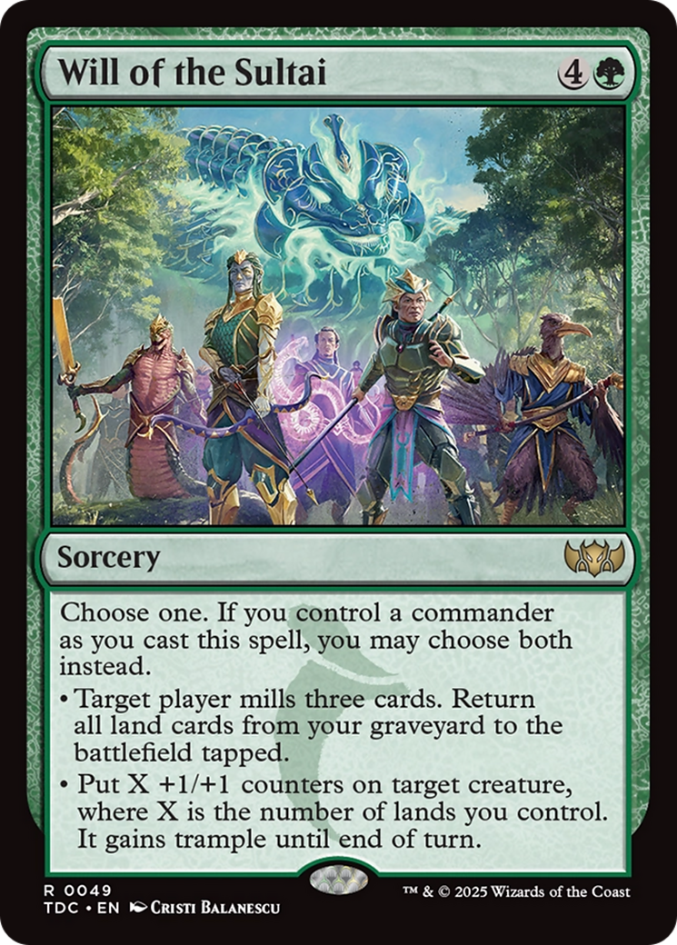 Will of the Sultai (TDC-049) - Commander: Tarkir: Dragonstorm