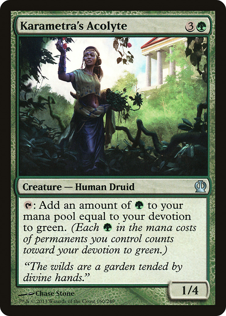 Karametra's Acolyte (THS-160) - Theros Foil