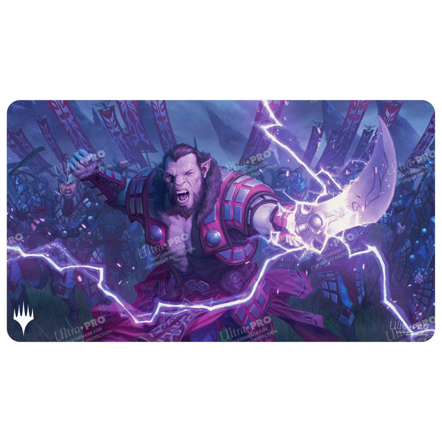 Playmat: MTG- Tarkir Dragonstorm- Zurgo Stormrender (Mardu Surge Commander Deck) Playmat
